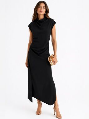 🖤Reiss Black Draped Dress NWT🖤